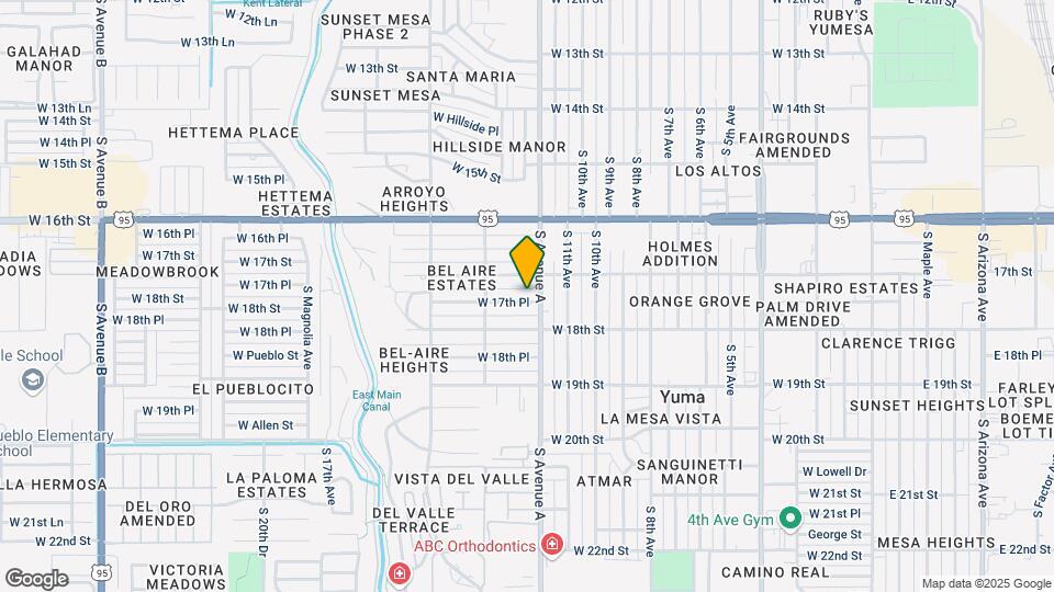 1222 W 17th Pl Map and Location Details