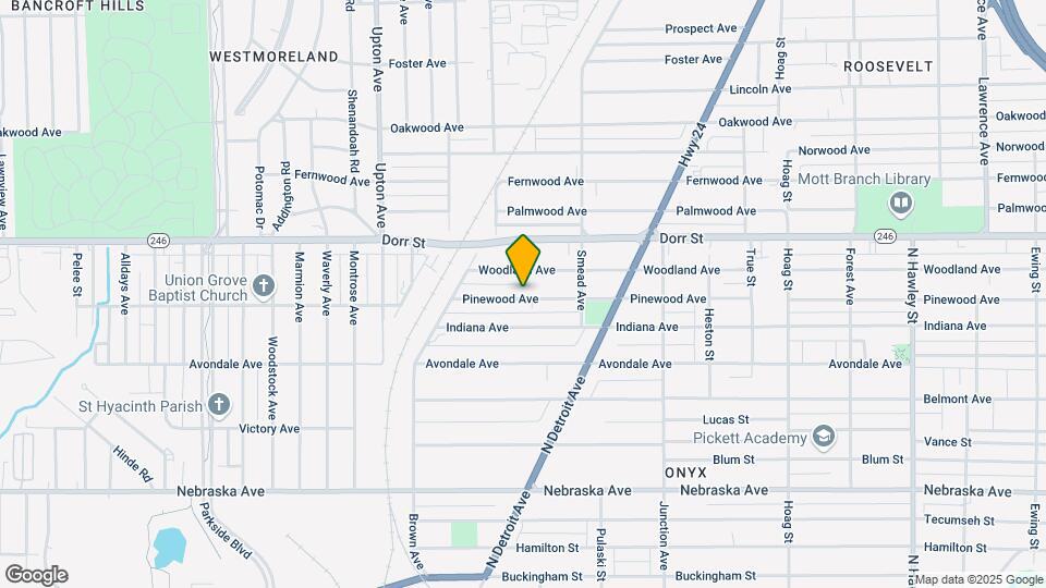 1614 Pinewood Ave Map and Location Details