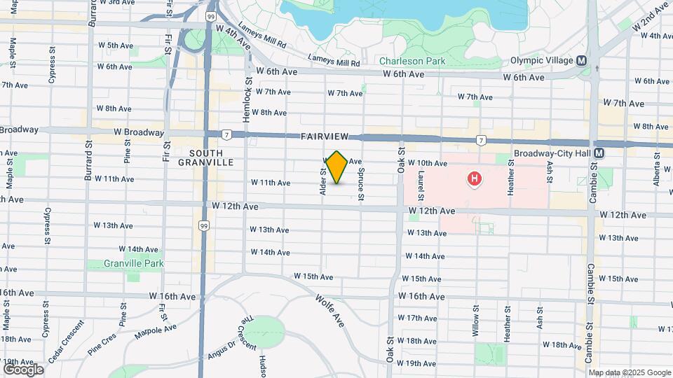 1176 W 11th Ave Map and Location Details