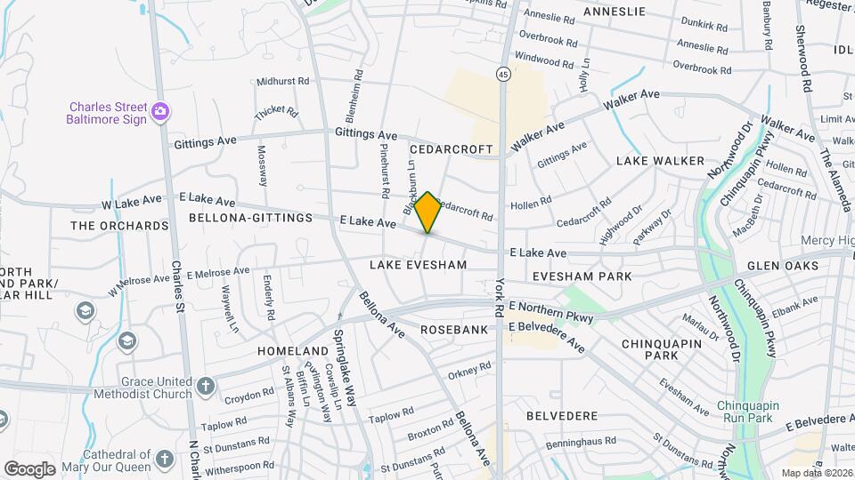 401 E Lake Ave Map and Location Details