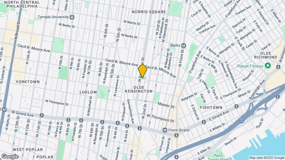1535-1539 N American St Map and Location Details