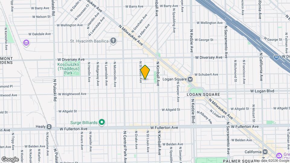 3448 W Drummond Pl Map and Location Details