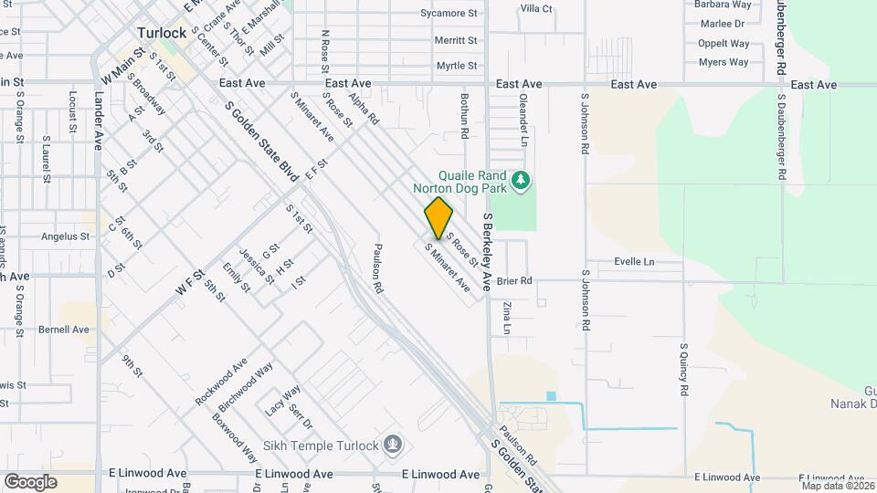 1133 S Minaret Ave Map and Location Details