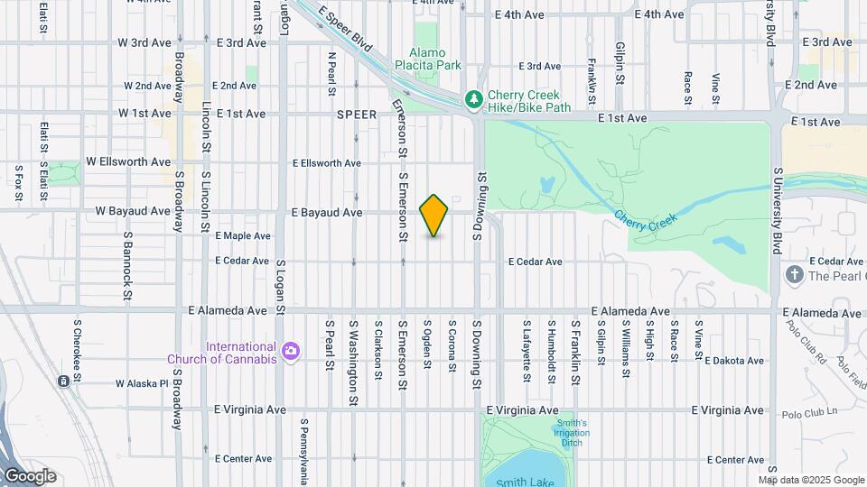 164 S Ogden St Mapa y Detalles de la Ubicación