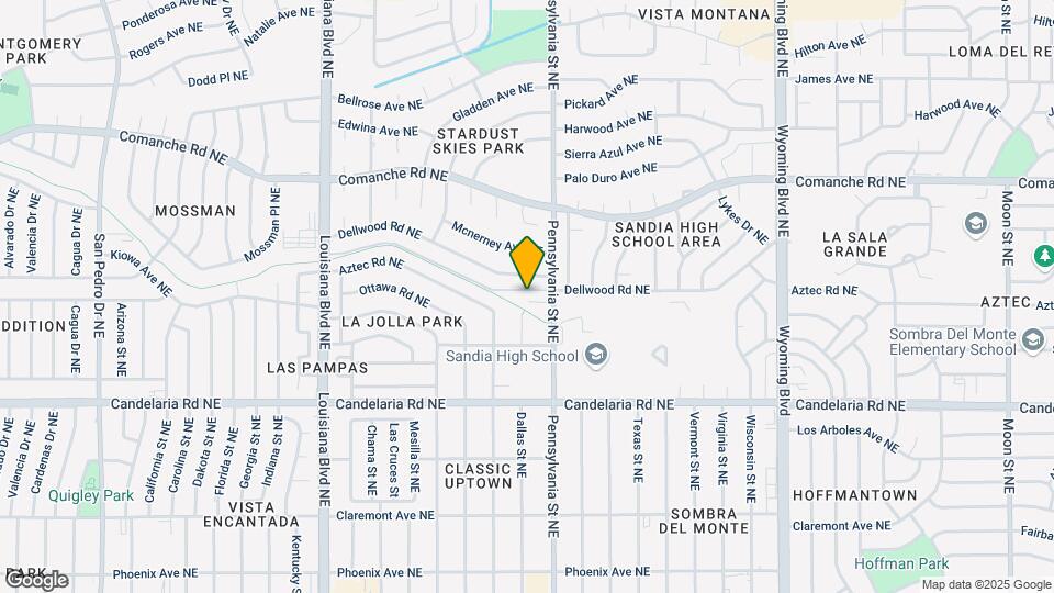 7501 Pennsylvania Ln NE Map and Location Details
