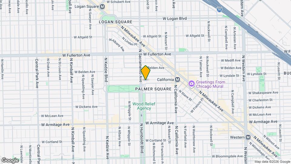 2936 W Palmer St Map and Location Details