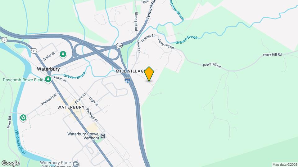17 East St, Unit Waterbury Village, Vt. Apartment Map and Location Details