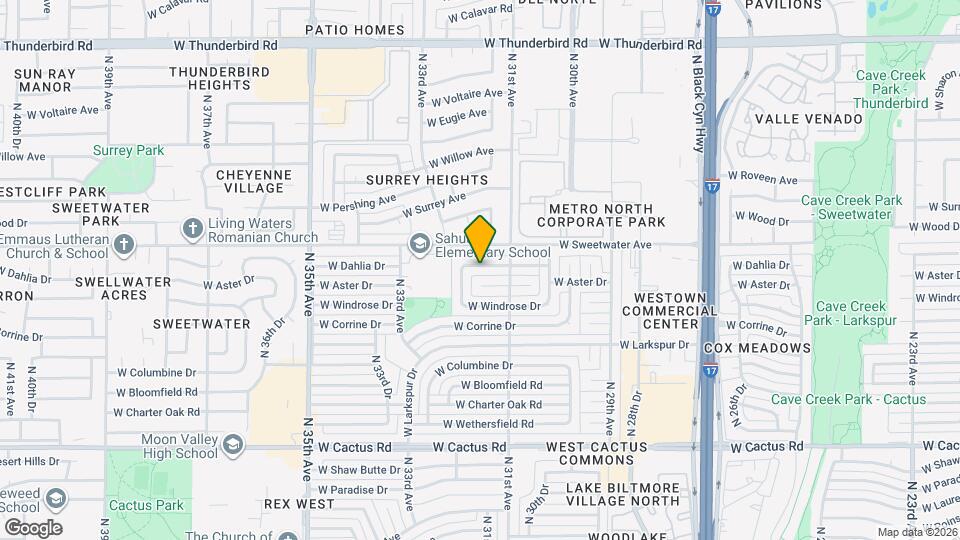 3127 W Dahlia Dr Map and Location Details