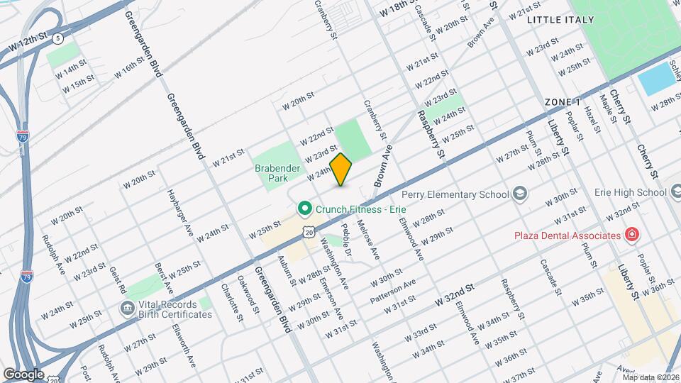 1341 W 25th St Map and Location Details