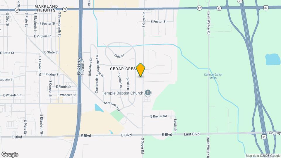 1509 S Goyer Rd Map and Location Details