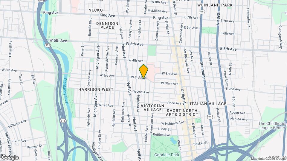 1051 Hunter Ave Map and Location Details