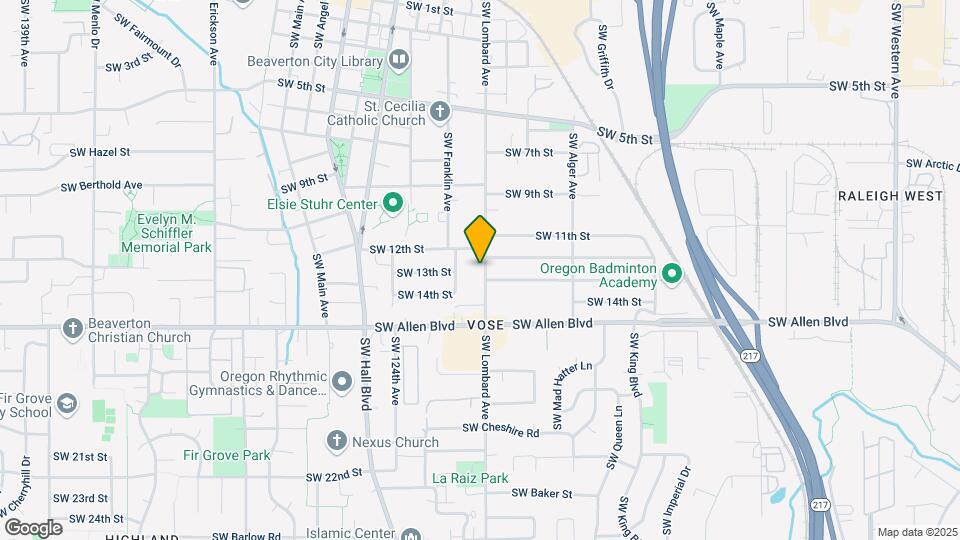 5825 SW Lombard Ave Map and Location Details