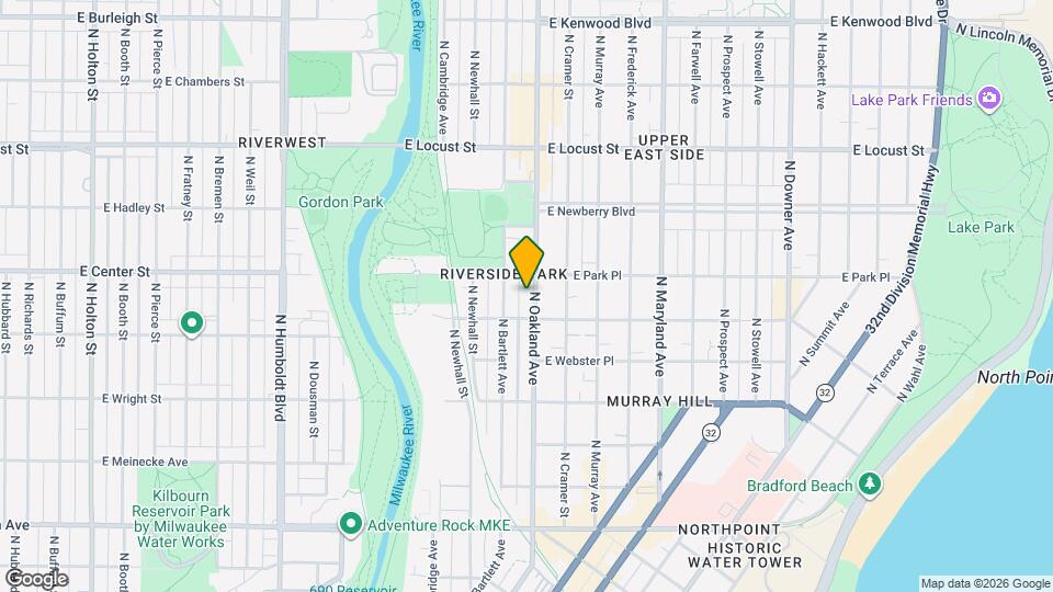 2625 N Oakland Ave Map and Location Details