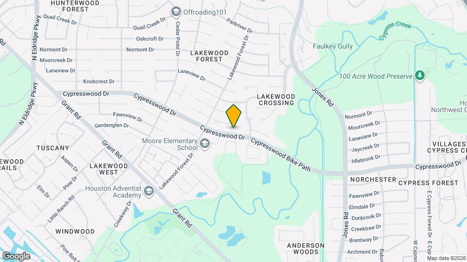 11602 Cypresswood Dr Map and Location Details