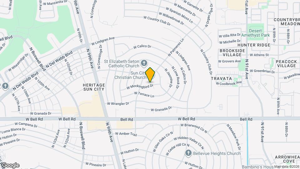 9714 W Mockingbird Dr Map and Location Details