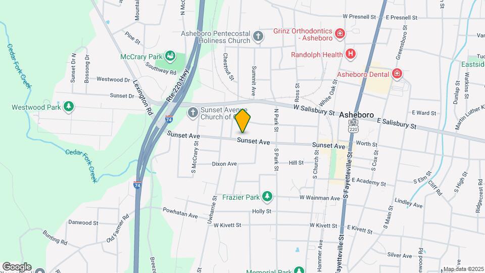 Colonial Apartments of Asheboro Map and Location Details