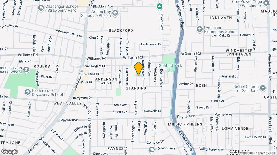 1112 Topaz Ave Map and Location Details