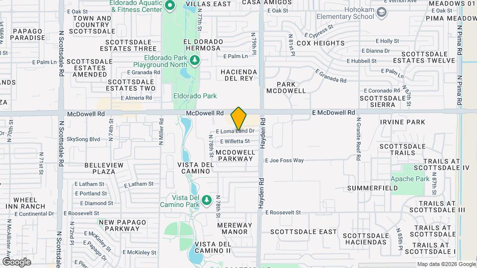 7901 E Loma Land Dr Map and Location Details