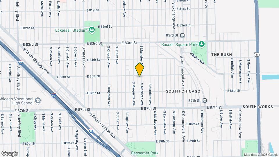 8506 S Manistee Ave Map and Location Details