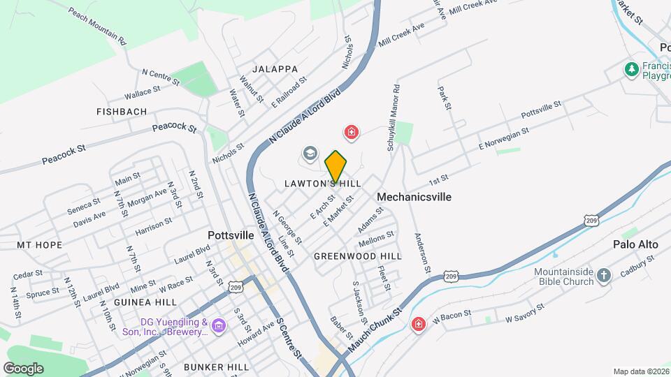 536 E Arch St Map and Location Details