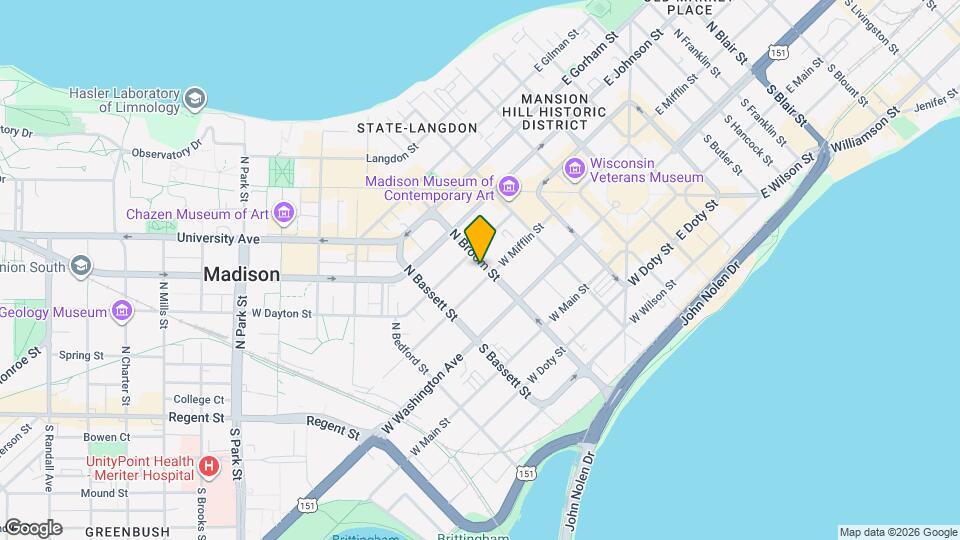 406 W Mifflin St Map and Location Details