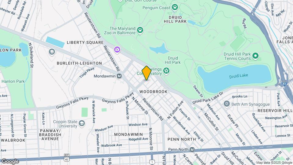 1629 Gwynns Falls Pkwy Mapa y Detalles de la Ubicación