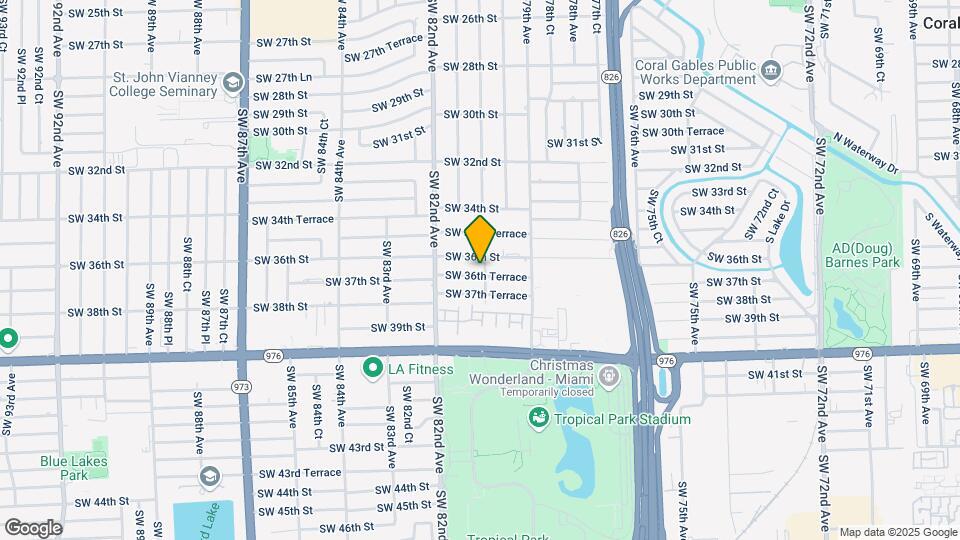 8001 SW 36th Terrace Map and Location Details