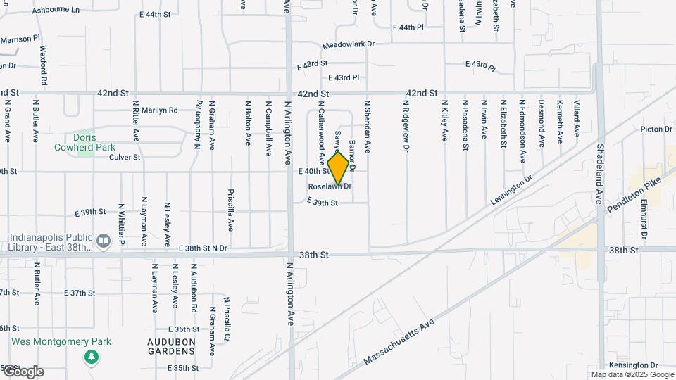 6125 Roselawn Dr Map and Location Details