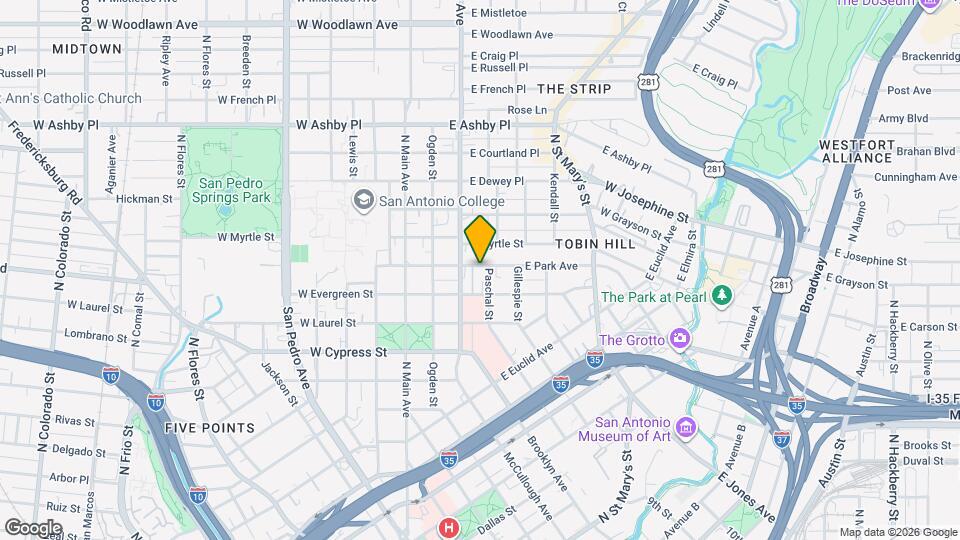 318 E Park Ave Map and Location Details