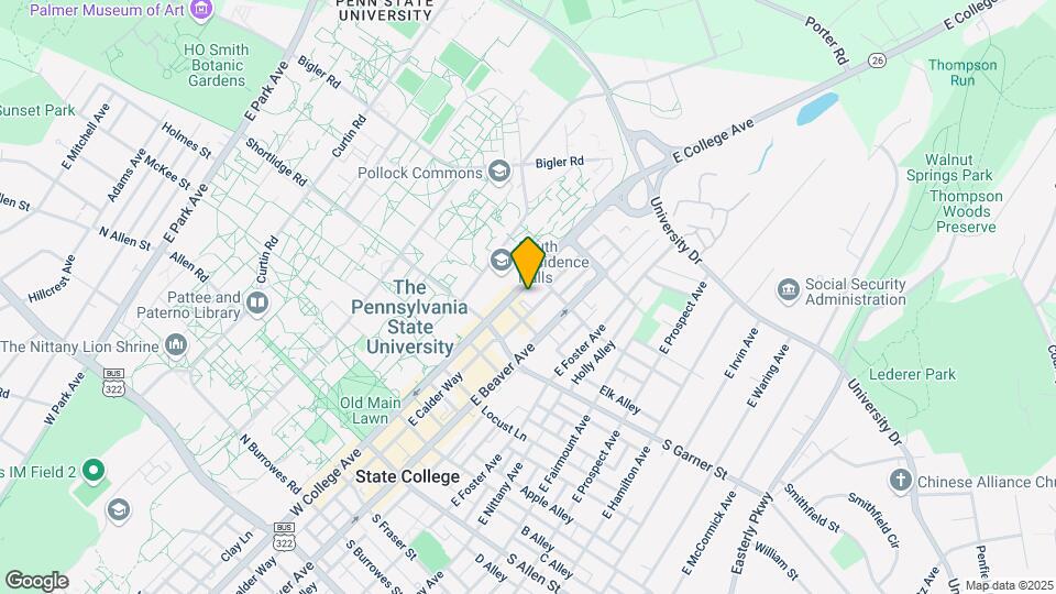458 E College Ave Mapa y Detalles de la Ubicación