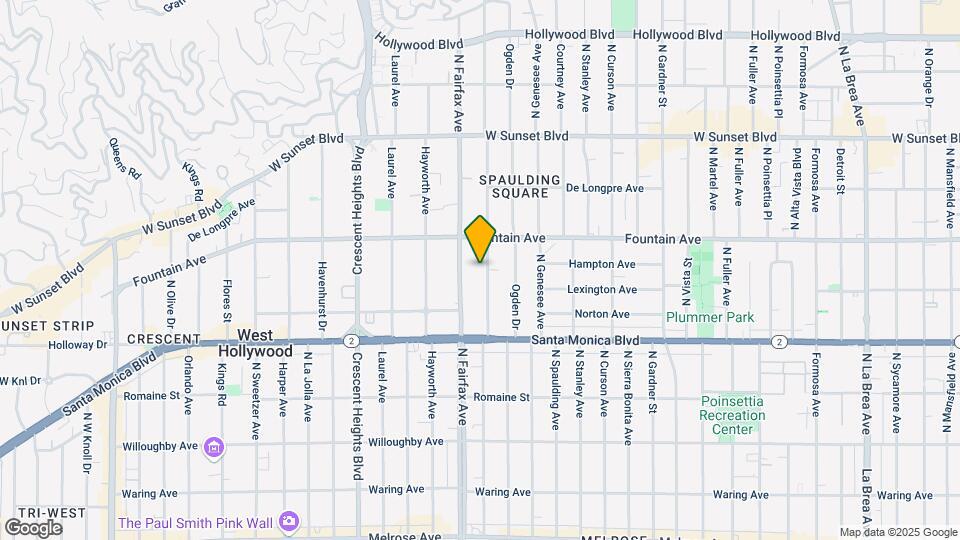 1215 N Orange Grove Ave Map and Location Details