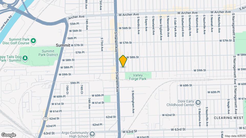 5850 S Neva Ave Map and Location Details