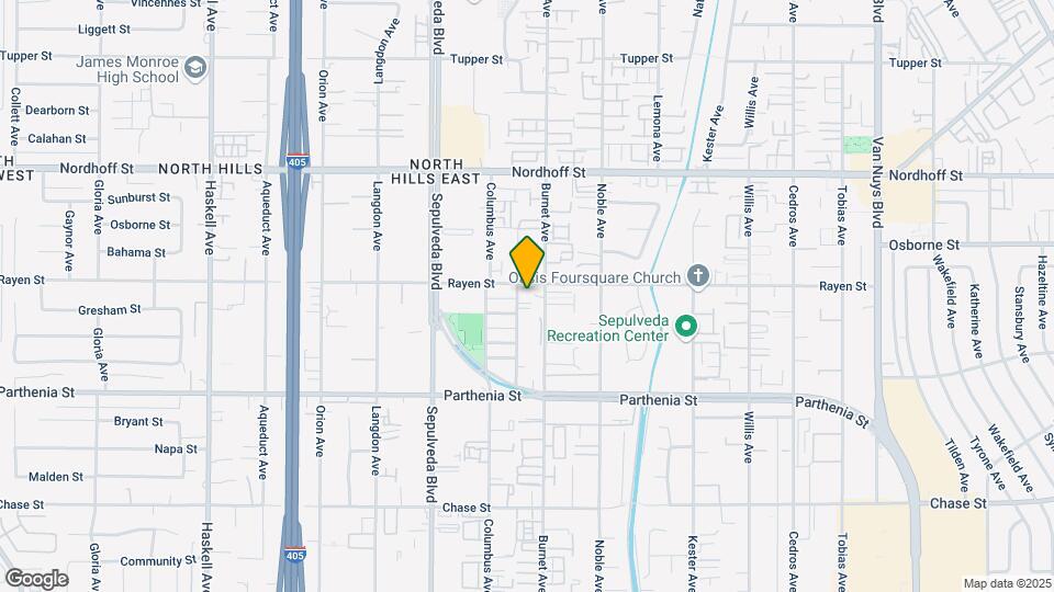15222 Rayen St Map and Location Details