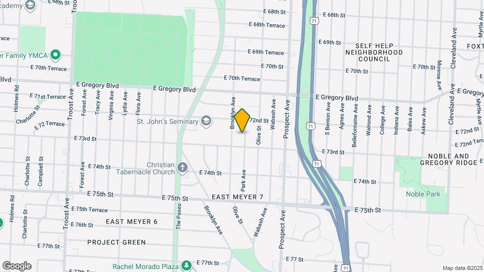 7220 Park Ave Map and Location Details