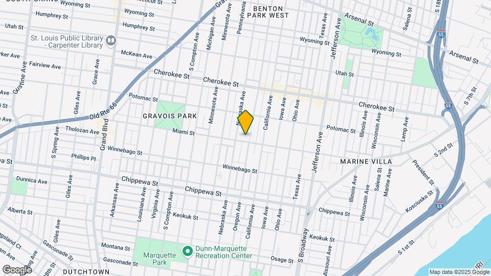 2835-2837 Miami St Map and Location Details