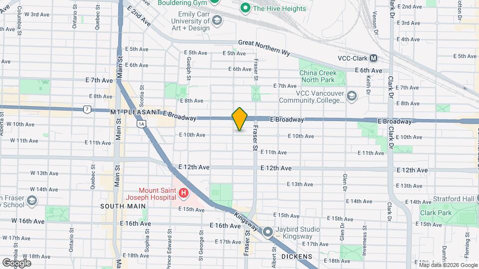 615 E 10th Ave Map and Location Details