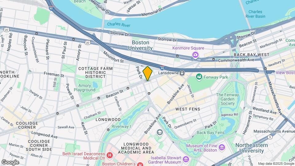 875 Beacon St, Unit 1 Map and Location Details