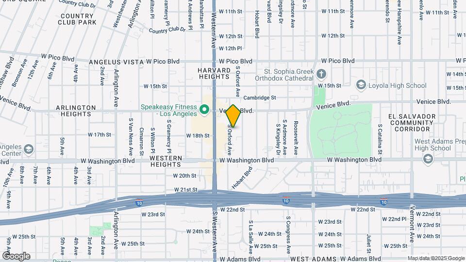 1718 S Oxford Ave Map and Location Details