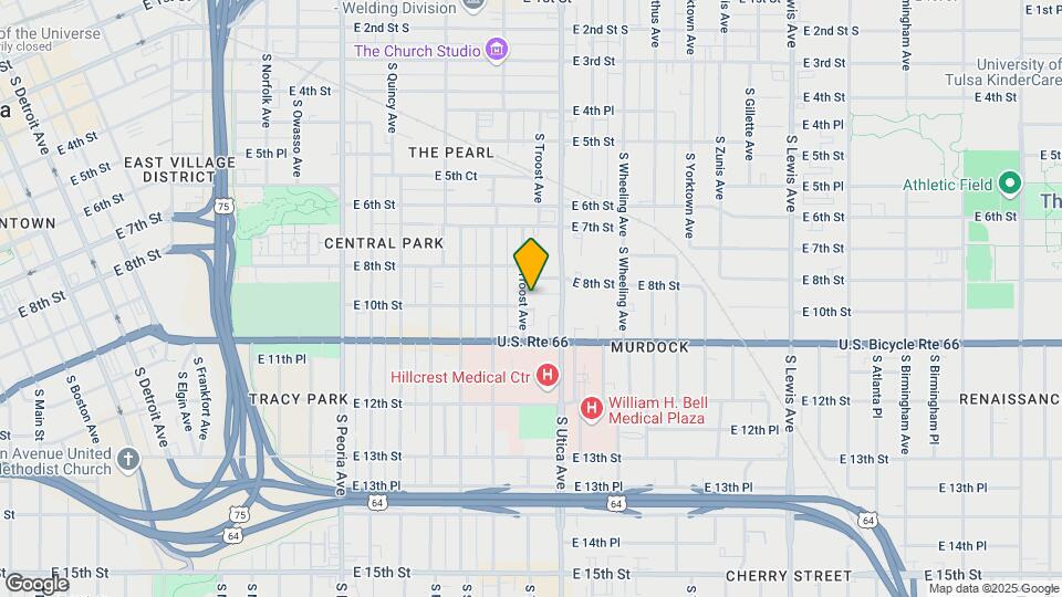 821 S Troost Ave-Unit -3 Map and Location Details