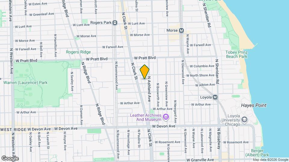 1614 W Wallen Ave, Unit 2nd Floor Map and Location Details
