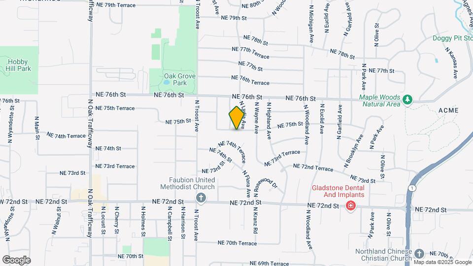1307 NE 75th St Map and Location Details