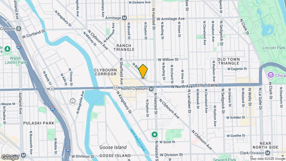 1625 N Clybourn Ave-Unit -2 Map and Location Details