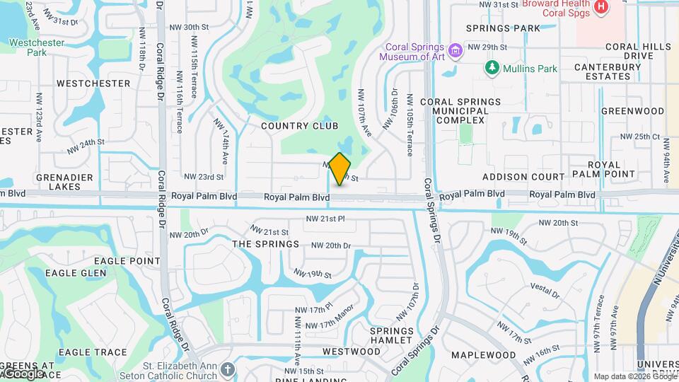 10905 Royal Palm Blvd Map and Location Details