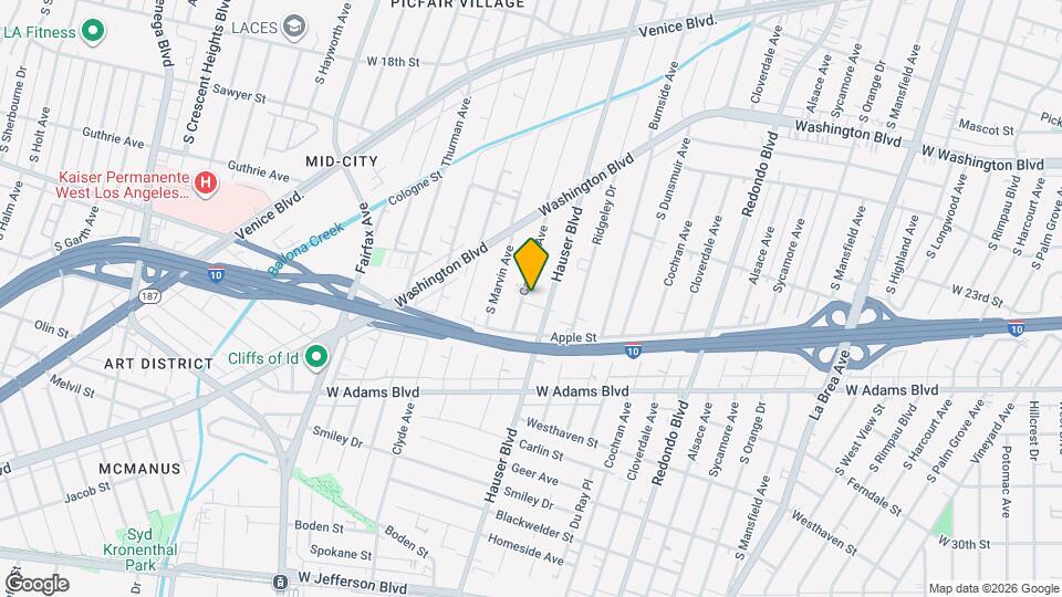 2326 Carmona Ave Map and Location Details