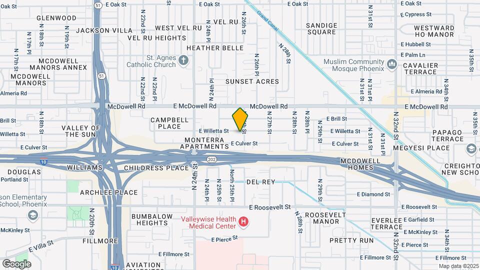 2537 E Willetta St Map and Location Details