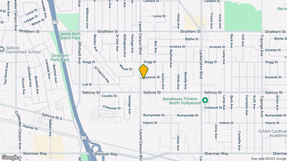 7654 Laurel Canyon Blvd Map and Location Details