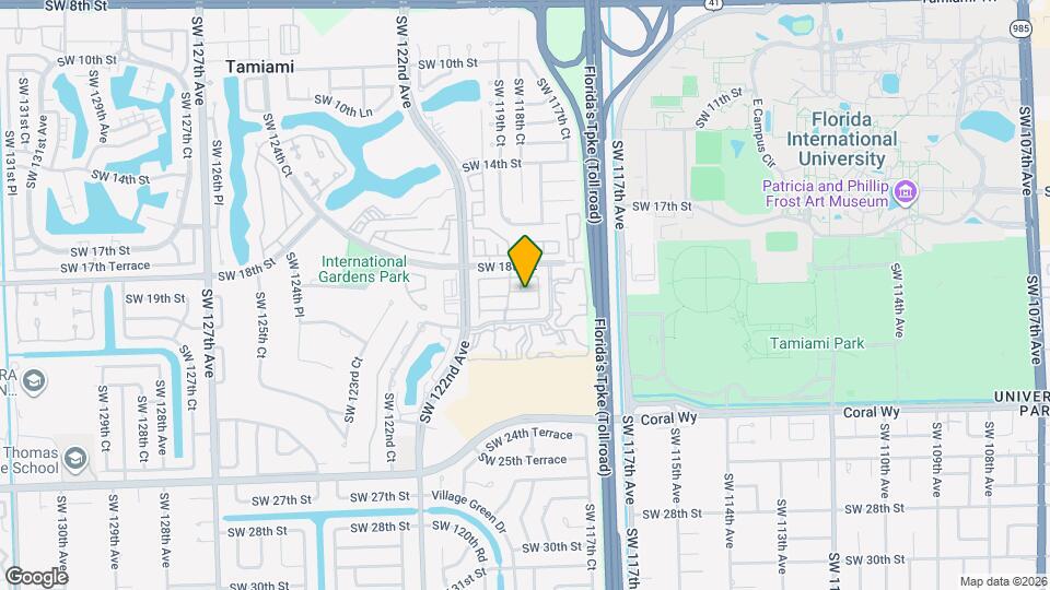 11880 SW 19th Terrace Map and Location Details
