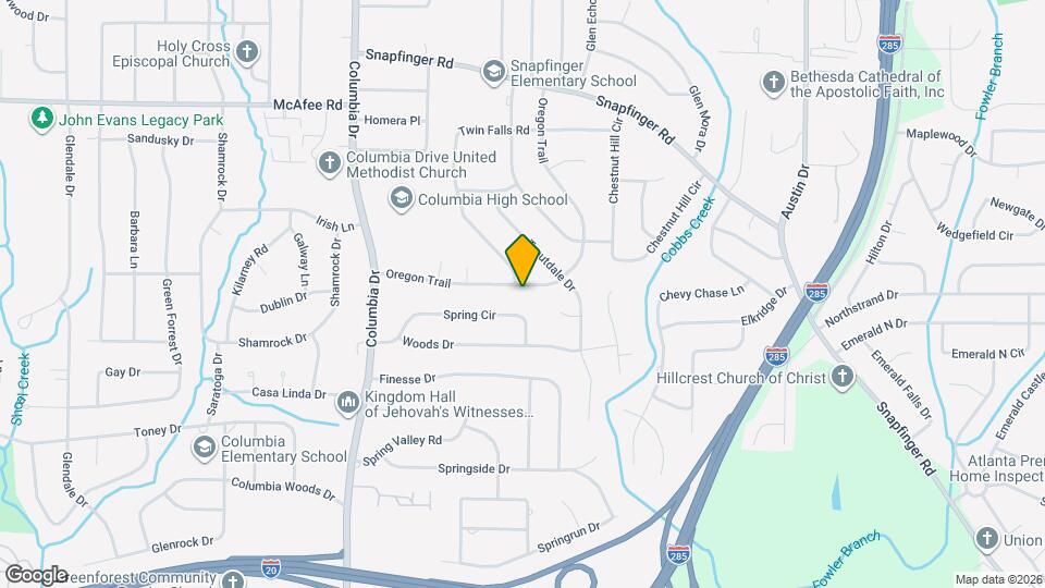 3525 Oregon Trail Map and Location Details