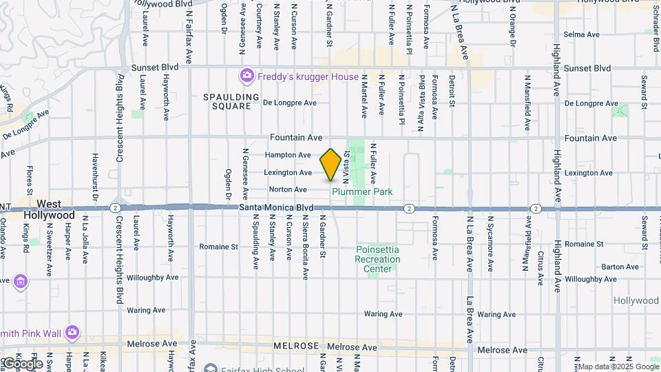 1138 N Gardner St, Unit 1138 Map and Location Details