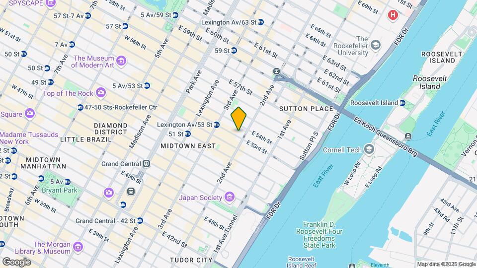 249 E 53rd St Mapa y Detalles de la Ubicación